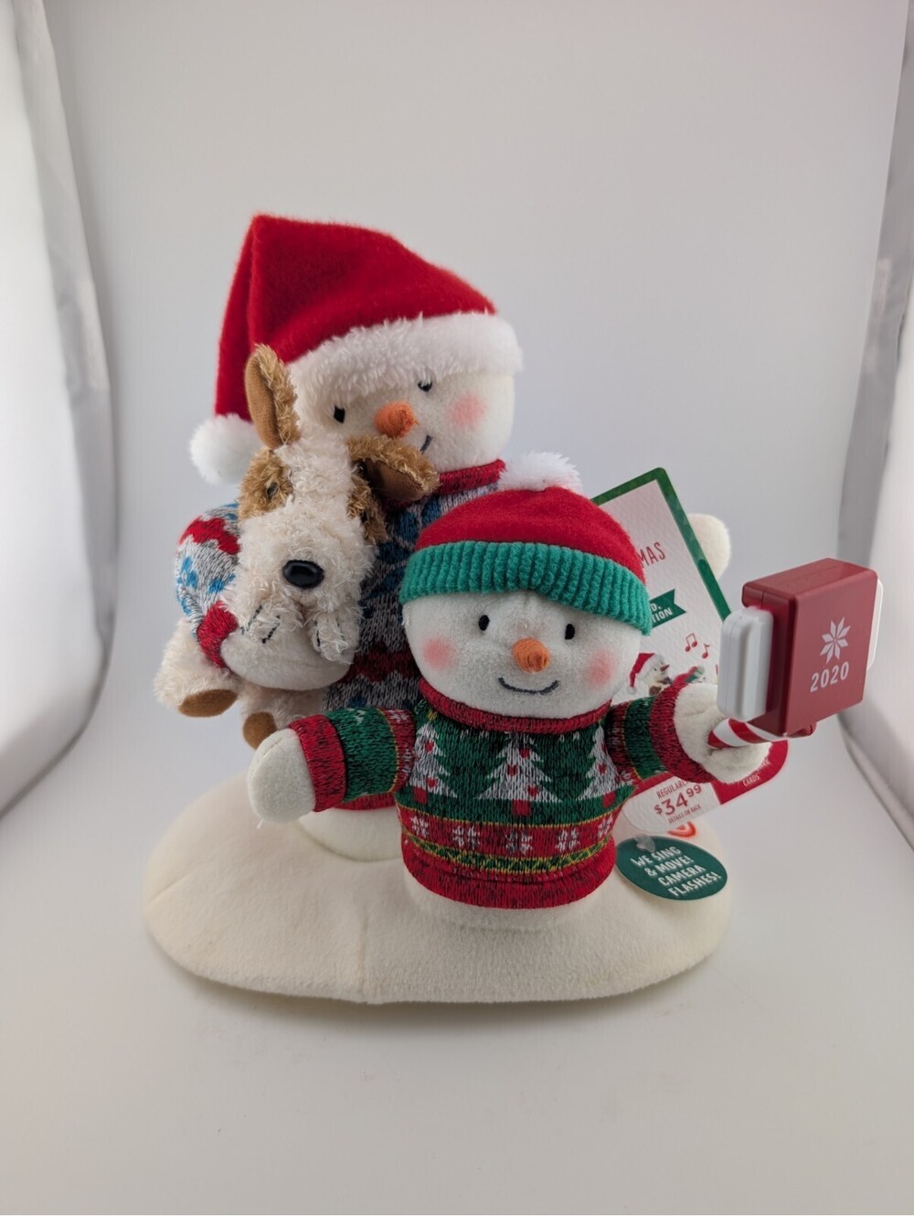 2020 Hallmark Jingle Pals "Cozy Christmas Selfie" Animated Snowmen *Works*